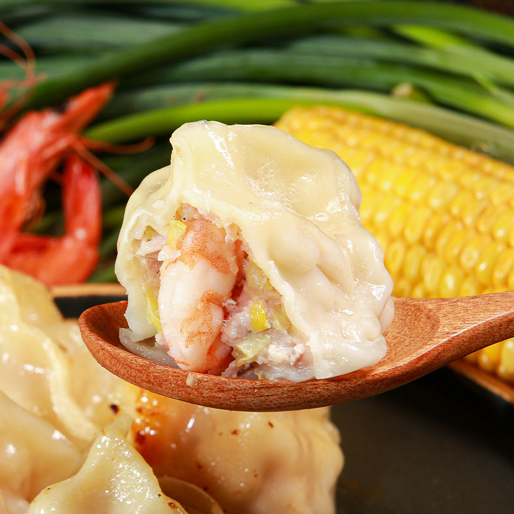 【喬斯生活】台灣黑豬肉冷凍煎餃/水餃-韭黃蝦仁(20顆/包)